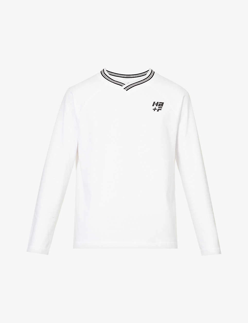 Brand-embroidered V-neck Cotton-jersey Sweatshirt 3 Brand-embroidered V-neck Cotton-jersey Sweatshirt