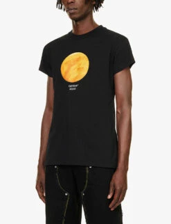 Venus-print Crewneck Cotton-jersey T-shirt -Gentlemen Style Shop R04167120 BLACK ALT02