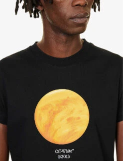 Venus-print Crewneck Cotton-jersey T-shirt -Gentlemen Style Shop R04167120 BLACK ALT04