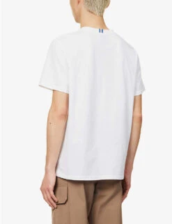 Chest-pocket Brand-embroidered Cotton-jersey T-shirt -Gentlemen Style Shop R04167217 WHITE ALT03