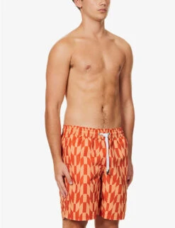 Graphic-print Regular-fit Recycled-polyester Swim Shorts -Gentlemen Style Shop R04167454 PAPRIKAQUARTZPINK ALT02