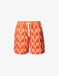 Graphic-print Regular-fit Recycled-polyester Swim Shorts