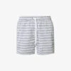 Geometric-print Drawstring-waistband Recycled-polyester Swim Shorts -Gentlemen Style Shop R04167459 BLUECOTTONWHITE M