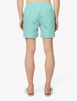 Geometric-print Regular-fit Recycled-polyester Swim Shorts 10 Geometric-print Regular-fit Recycled-polyester Swim Shorts -Gentlemen Style Shop R04167463 SPRINGGREEN ALT03
