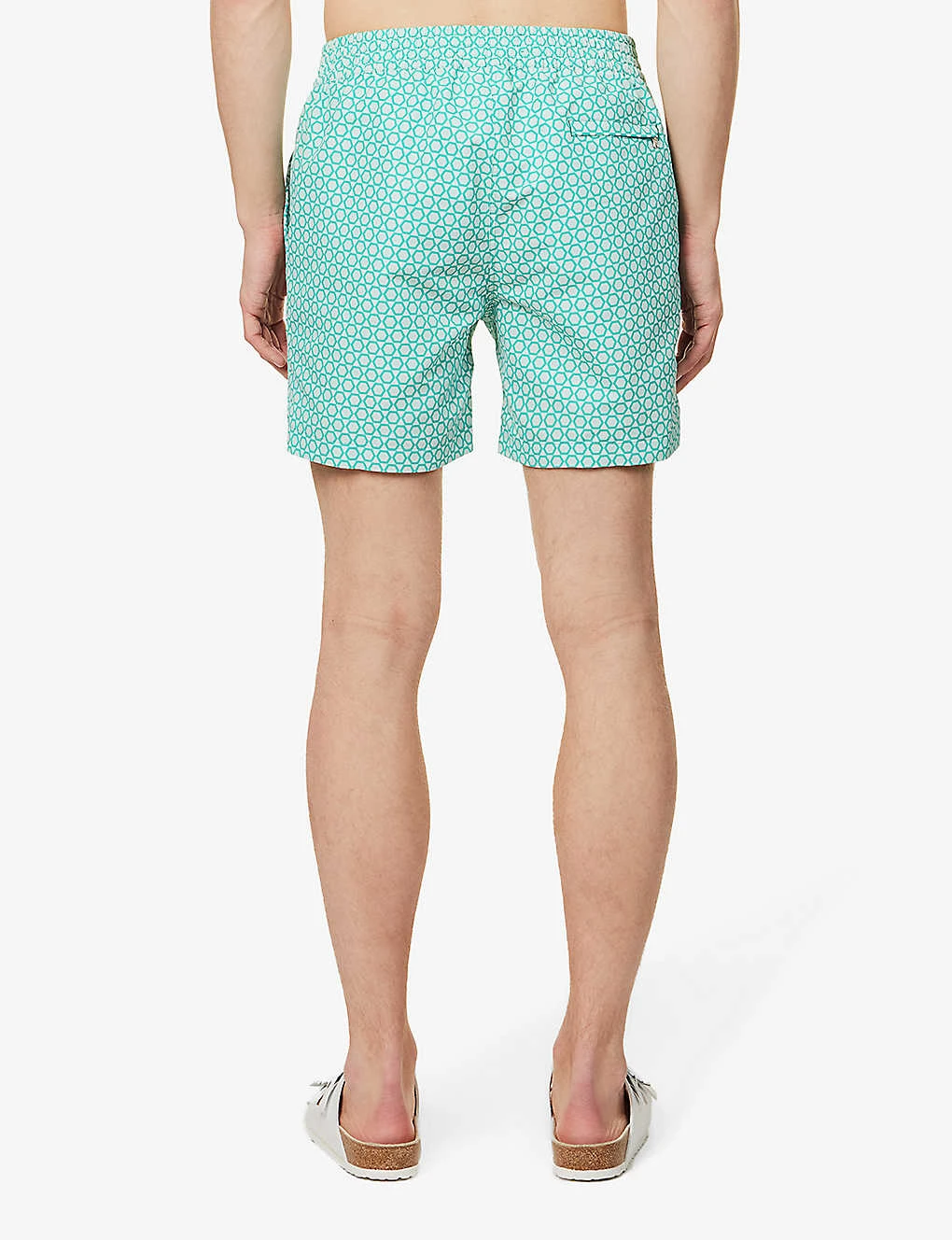 Geometric-print Regular-fit Recycled-polyester Swim Shorts 6 Geometric-print Regular-fit Recycled-polyester Swim Shorts - Image 4