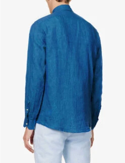 Spread-collar Regular-fit Linen Shirt -Gentlemen Style Shop R04167469 LAKEBLUE ALT03