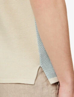 Contrast-back Regular-fit Cotton-knit Shirt -Gentlemen Style Shop R04167484 BLUECOTTONWHITE ALT05