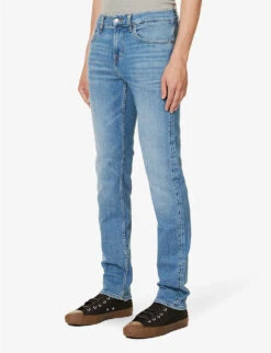 7 For All Mankind Slimmy Brand-patch Slim-fit Stretch-denim Jeans -Gentlemen Style Shop R04167698 LIGHTBLUE ALT02