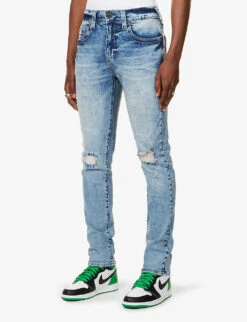 True Religion Rocco Faded-wash Brand-embroidered Skinny Stretch-cotton Jeans 11 True Religion Rocco Faded-wash Brand-embroidered Skinny Stretch-cotton Jeans -Gentlemen Style Shop R04168112 TORRENTIALMEDIUMWASH ALT02
