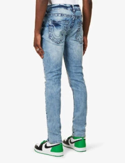True Religion Rocco Faded-wash Brand-embroidered Skinny Stretch-cotton Jeans 12 True Religion Rocco Faded-wash Brand-embroidered Skinny Stretch-cotton Jeans -Gentlemen Style Shop R04168112 TORRENTIALMEDIUMWASH ALT03