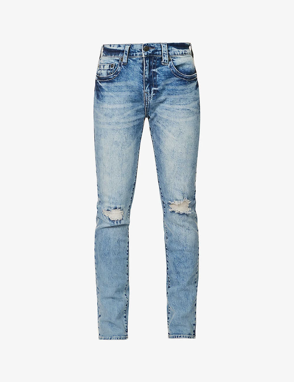 True Religion Rocco Faded-wash Brand-embroidered Skinny Stretch-cotton Jeans 3 True Religion Rocco Faded-wash Brand-embroidered Skinny Stretch-cotton Jeans