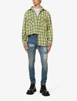 Repair Tapered-leg Low-rise Stretch-denim Jeans 10 Repair Tapered-leg Low-rise Stretch-denim Jeans -Gentlemen Style Shop R04168525 DKINDIGO ALT01