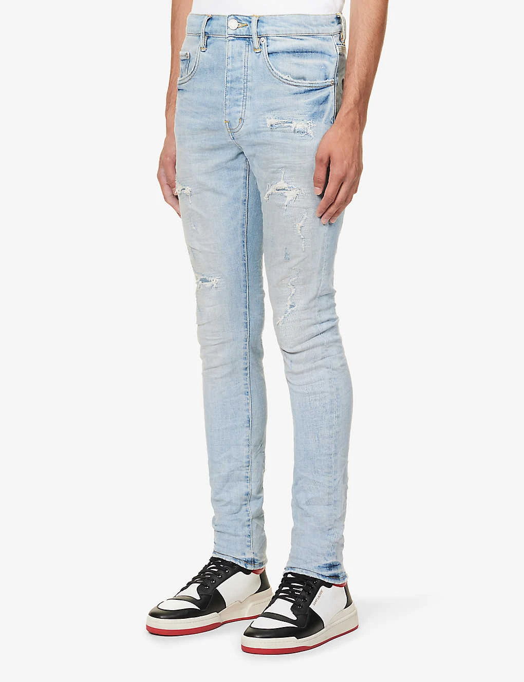 Faded-wash Brand-patch Denim Shorts 5 Faded-wash Brand-patch Denim Shorts - Image 3