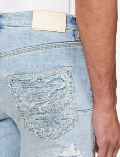 Faded-wash Brand-patch Denim Shorts 13 Faded-wash Brand-patch Denim Shorts -Gentlemen Style Shop R04168527 LTINDIGO ALT05