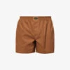 Dolce & Gabbana Logo-plaque Cotton And Silk-blend Swim Shorts -Gentlemen Style Shop R04168680 LIGHTBROWN M