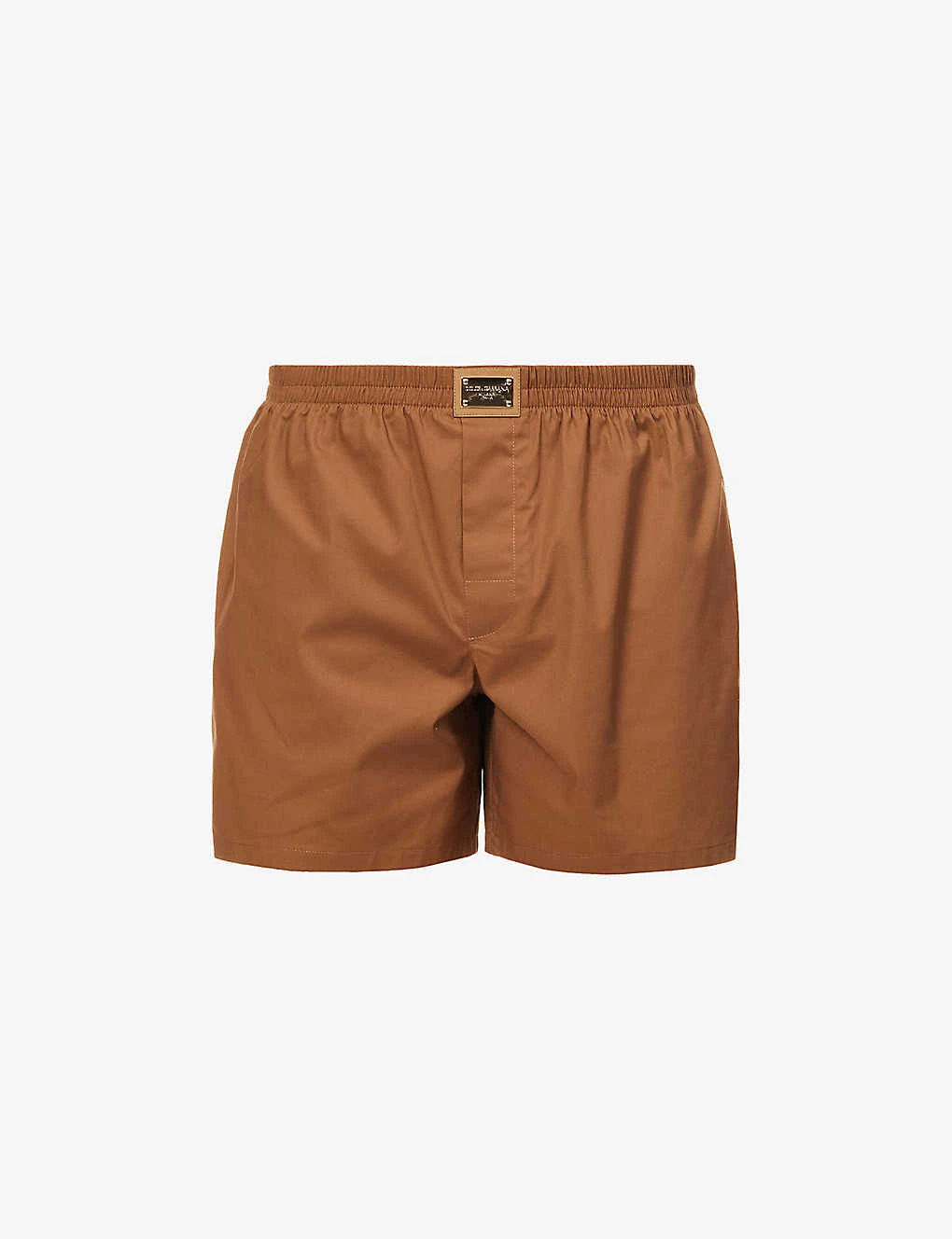 Dolce & Gabbana Logo-plaque Cotton And Silk-blend Swim Shorts 3 Dolce & Gabbana Logo-plaque Cotton And Silk-blend Swim Shorts