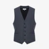 Reiss Fine Darted Slim-fit Wool Waistcoat 1 Reiss Fine Darted Slim-fit Wool Waistcoat -Gentlemen Style Shop R04168883 AIRFORCEBLUE M