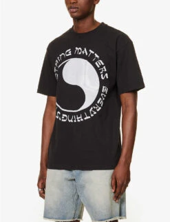 MARKET Everything's Fine Graphic-print Regular-fit Cotton-jersey T-shirt -Gentlemen Style Shop R04168892 WASHEDBLACK ALT02