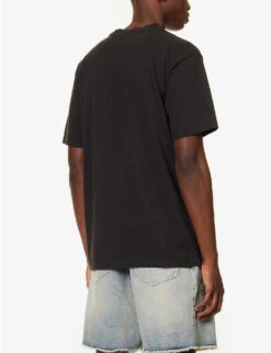 MARKET Everything's Fine Graphic-print Regular-fit Cotton-jersey T-shirt -Gentlemen Style Shop R04168892 WASHEDBLACK ALT03