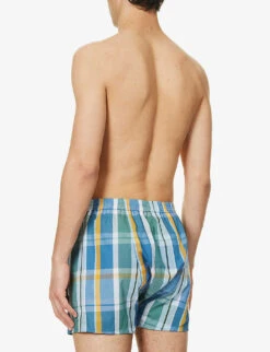 Ledbury 65 Check-print Cotton-poplin Boxer Short -Gentlemen Style Shop R04170102 MUL ALT02