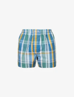 Ledbury 65 Check-print Cotton-poplin Boxer Short