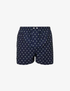 Nelson Graphic-pattern Regular-fit Cotton-poplin Boxers