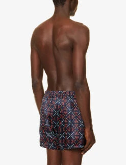 Brindisi Geometric-print Mid-rise Silk Boxers -Gentlemen Style Shop R04170106 NAV ALT02