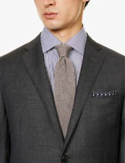 CORNELIANI Super 130s Single-breasted Slim-fit Wool Suit -Gentlemen Style Shop R04170933 MIDGREY ALT04