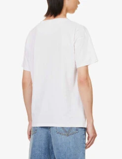 Bally Scarf-print Ribbed-trim Organic Cotton-jersey T-shirt 10 Bally Scarf-print Ribbed-trim Organic Cotton-jersey T-shirt -Gentlemen Style Shop R04170940 WHITE ALT03