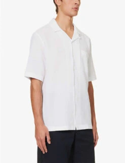 Sunspel Waffle-knit Patch-pocket Regular-fit Cotton Shirt 9 Sunspel Waffle-knit Patch-pocket Regular-fit Cotton Shirt -Gentlemen Style Shop R04171013 WHITE ALT02