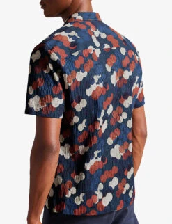 Ted Baker Goyt Spot-print Short-sleeve Stretch-cotton Shirt -Gentlemen Style Shop R04172747 MULTICOL ALT03