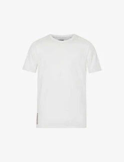 Pressio Core Brand-print Recycled-polyester T-shirt