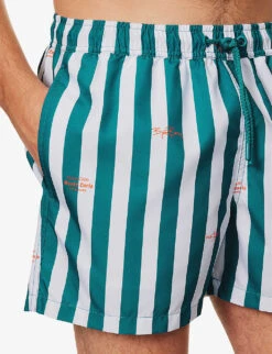 Bjorn Borg Print Striped Swim Shorts 11 Bjorn Borg Print Striped Swim Shorts -Gentlemen Style Shop R04172920 TEALWHITE ALT04