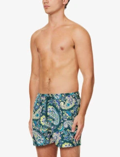 Bjorn Borg Paisley-print Elasticated Waistband Regular-fit Swim Shorts -Gentlemen Style Shop R04172921 TEALYELLOWPEACH ALT02