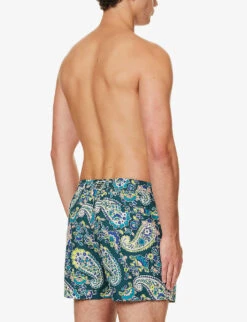 Bjorn Borg Paisley-print Elasticated Waistband Regular-fit Swim Shorts -Gentlemen Style Shop R04172921 TEALYELLOWPEACH ALT03