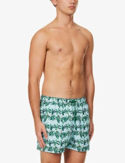 Bjorn Borg Print Graphic-pattern Elasticated Waistband Regular-fit Swim Shorts 9 Bjorn Borg Print Graphic-pattern Elasticated Waistband Regular-fit Swim Shorts -Gentlemen Style Shop R04172924 SKYBLUEGREEN ALT02