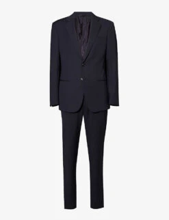 Giorgio Armani Double-breasted Patch-pocket Regular-fit Wool Suit