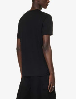 Dolce & Gabbana Brand-print Crewneck Cotton-jersey T-shirt -Gentlemen Style Shop R04174010 BLACK ALT03