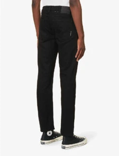 NEUW Ray Brand-patch Regular-fit Stretch-denim Jeans -Gentlemen Style Shop R04174658 ORGANICBLACK ALT03
