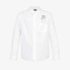Simone Rocha Floral-embellished Regular-fit Cotton-poplin Shirt 2 Simone Rocha Floral-embellished Regular-fit Cotton-poplin Shirt -Gentlemen Style Shop R04180773 WHITEIVORYPEARL M