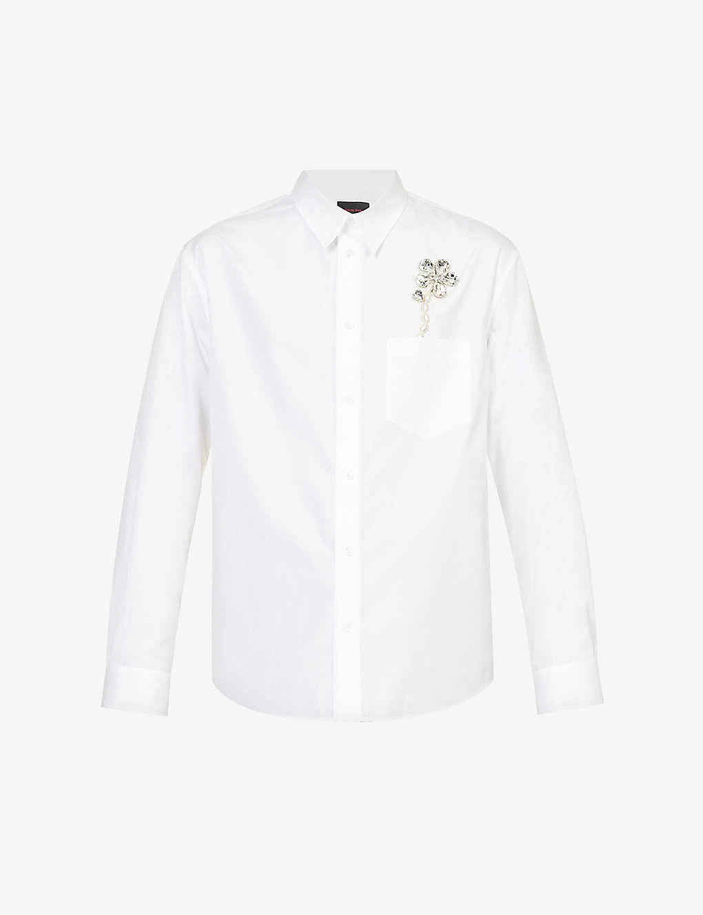 Simone Rocha Floral-embellished Regular-fit Cotton-poplin Shirt 3 Simone Rocha Floral-embellished Regular-fit Cotton-poplin Shirt