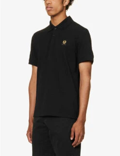 BELSTAFF Brand-patch Branded-button Regular-fit Cotton-piqué Polo Shirt 9 BELSTAFF Brand-patch Branded-button Regular-fit Cotton-piqué Polo Shirt -Gentlemen Style Shop R04180838 BLACK ALT02