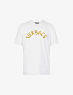 Versace Logo-embellished Regular-fit Cotton-jersey T-shirt