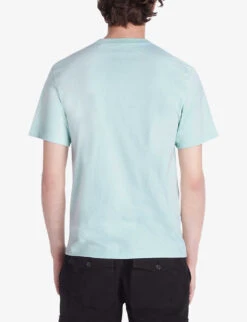 THE KOOPLES Logo-embroidered Short-sleeve Cotton T-shirt -Gentlemen Style Shop R04181618 OCEAN ALT03