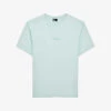 THE KOOPLES Logo-embroidered Short-sleeve Cotton T-shirt 1 THE KOOPLES Logo-embroidered Short-sleeve Cotton T-shirt -Gentlemen Style Shop R04181618 OCEAN M