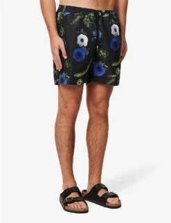 Sunspel Floral-print Mid-rise Recycled-polyester Swim Shorts -Gentlemen Style Shop R04181919 SEAMOSSPRINT ALT02