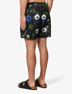 Sunspel Floral-print Mid-rise Recycled-polyester Swim Shorts -Gentlemen Style Shop R04181919 SEAMOSSPRINT ALT03