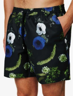 Sunspel Floral-print Mid-rise Recycled-polyester Swim Shorts -Gentlemen Style Shop R04181919 SEAMOSSPRINT ALT04
