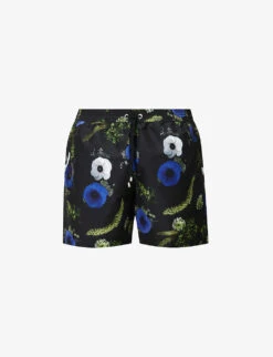 Sunspel Floral-print Mid-rise Recycled-polyester Swim Shorts
