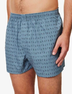 Sunspel Floral-print Mid-rise Cotton-poplin Boxers 9 Sunspel Floral-print Mid-rise Cotton-poplin Boxers -Gentlemen Style Shop R04181927 BLUESTONE2MINIFLORALS ALT03